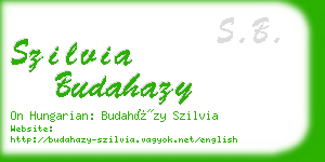 szilvia budahazy business card